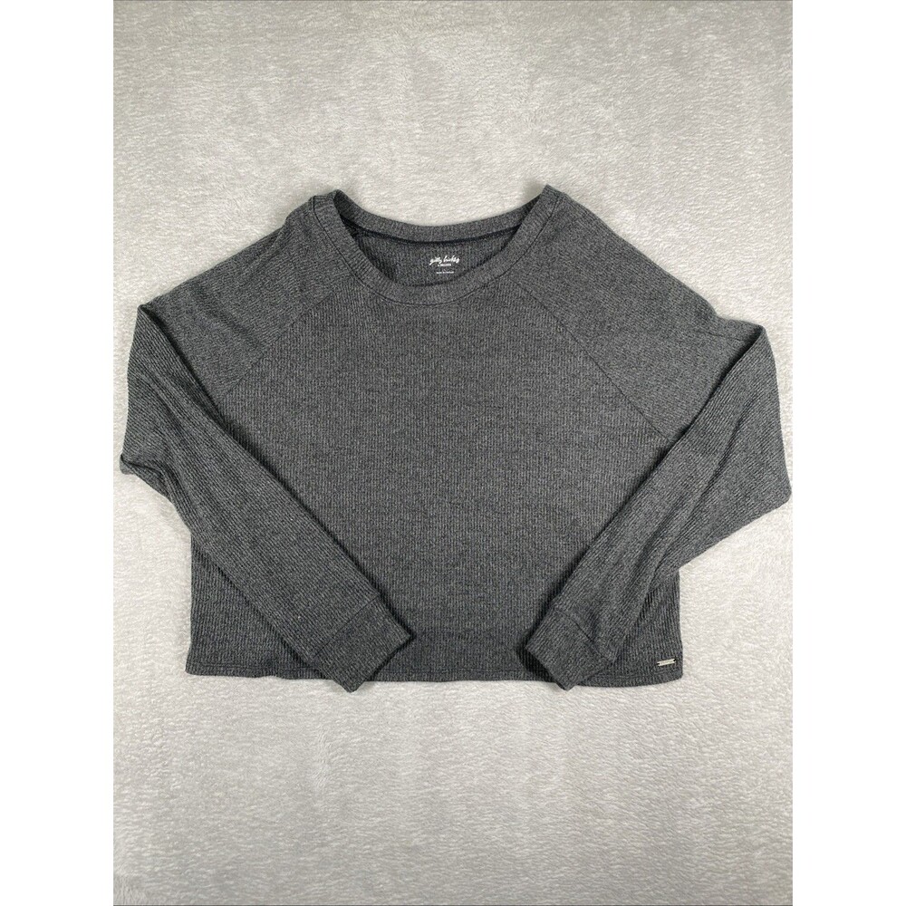 Gilly Hicks X Hollister Sweater Size Large Gray  Long Sleeve Crop Y2K CozyLounge